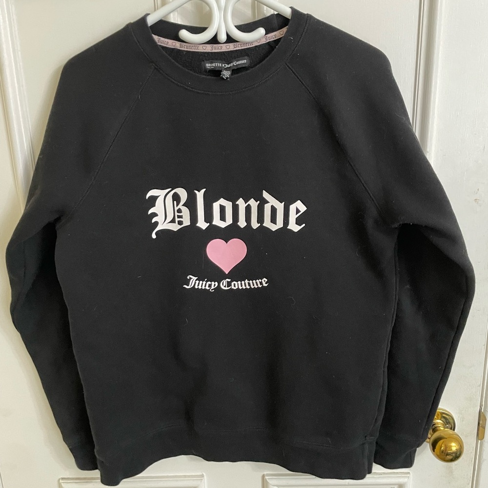 Rare Super Cute Blonde Juicy Couture Brunette the Label Colab Sweatshirt